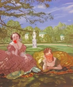 Victorian Ladies Park Scene Paint By Numbers