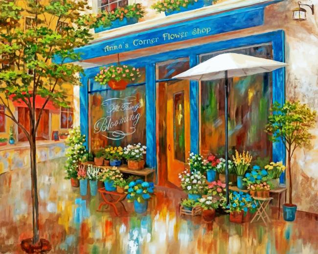 Finalizing the Vintage Floral Shop Artwork