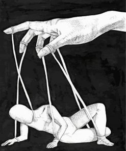 Black and White Violence Theme Paint By Numbers