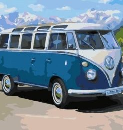Volkswagen Samba Micro Bus Paint By Numbers