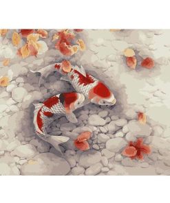 Red Koi Fish Paint By Numbers
