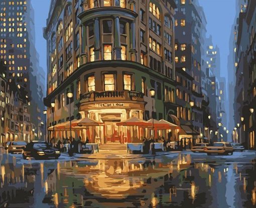 WEEN-Night-City-DIY-Painting-Paint-by-Numbers-Town-Drawing-With-Brushes-Paint-For-Adults-Beginner