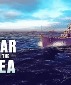 War On The Sea Naval Battle Paint By Numbers