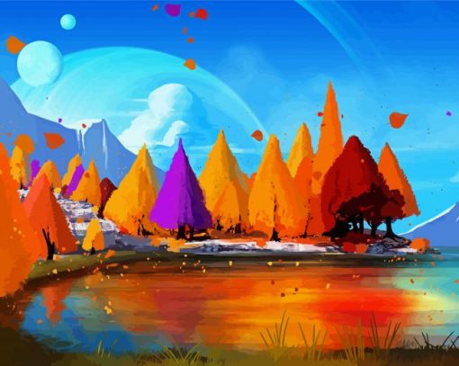 Water-And-trees-art-paint-by-numbers