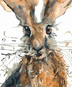 Watercolor Rabbit Painting Kit Paint By Numbers