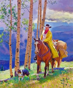 Western Cowboy and Horse Paint By Numbers
