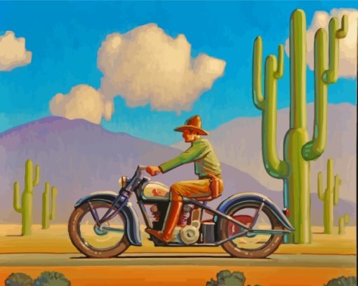 Western-Man-on-Motorcycle-paint-by-numbers