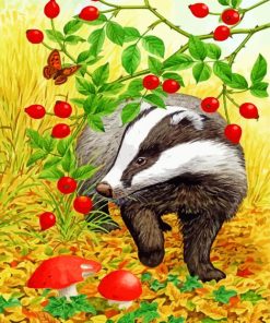 Wild Badger Nature Paint By Numbers