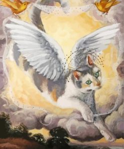 Winged Cat Fantasy Paint By Numbers