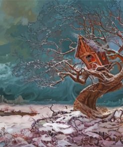 Fantasy Winter Scene Paint By Numbers