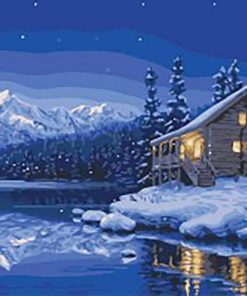 Winter Forest Landscape Paint By Numbers