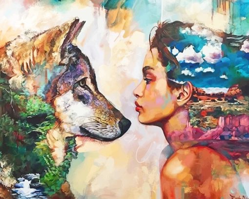 Wolf-woman-animal-human-adult-paint-by-numbers