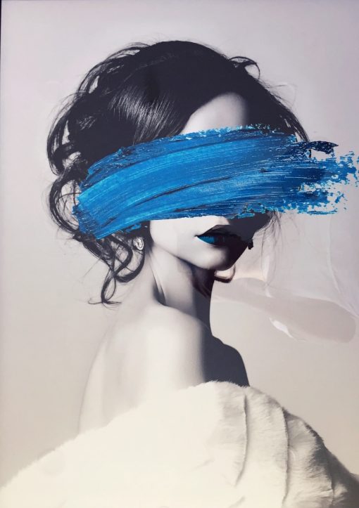 Woman-And-Blue-Brush-DIY-People-Paint-By-Numbers-PBN-12171