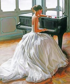 Lonely Woman Pianist Paint By Numbers
