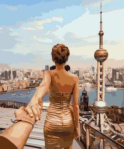 Golden Dress Woman Paint By Numbers