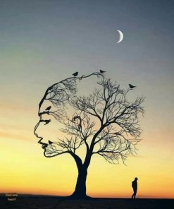 Tree Woman Illustration Paint By Numbers