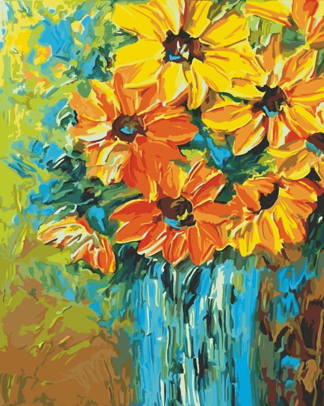 Sunflower Blooms Paint By Numbers