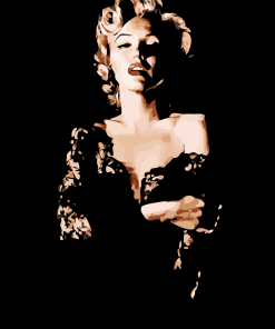 Marilyn Monroe Classic Black Dress Paint By Numbers