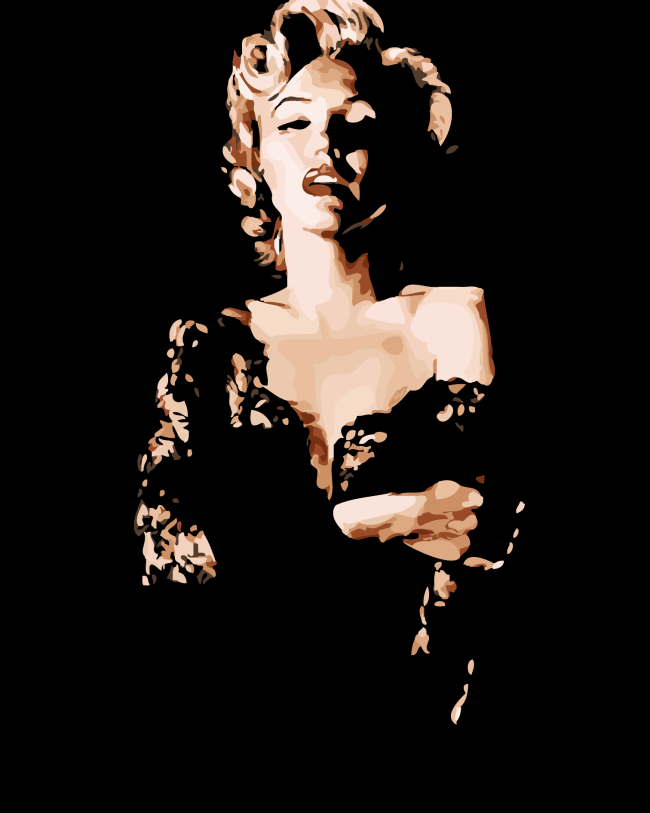 Marilyn Monroe Classic Black Dress Paint By Numbers