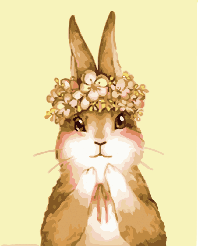 Cute Animals Rabbit Paint By Numbers