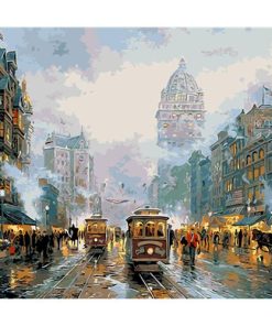 San Francisco Market Street Cityscape Paint By Numbers