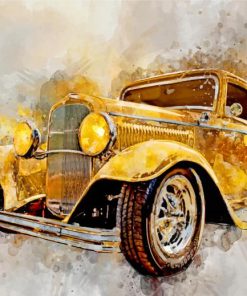 Classic Yellow Car Paint By Numbers