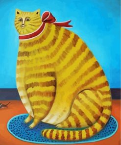 Yellow Fat Cat Pets Paint By Numbers