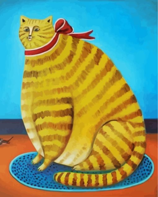 Yellow-Fat-Cat-paint-by-numbers