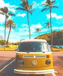 Vintage Yellow VW Car Paint By Numbers