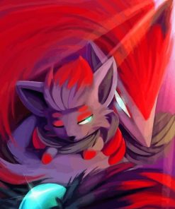 Zoroark and Zorua Pokemon Art Paint By Numbers