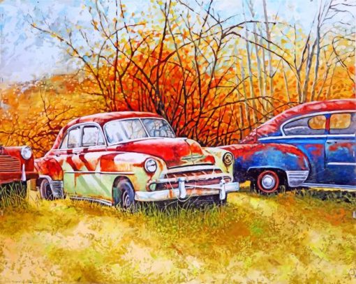 abandoned-Classic-Cars-paint-by-number