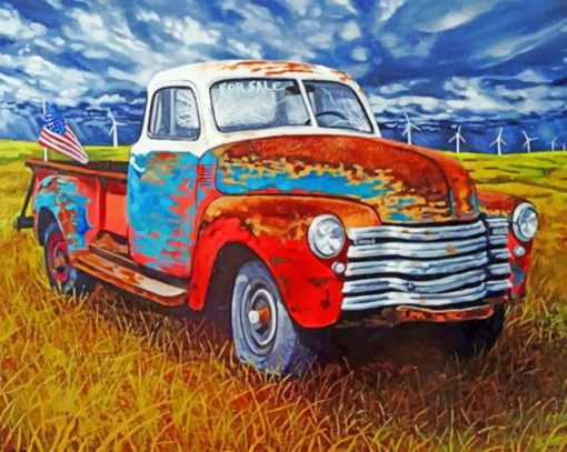 abandoned-vintage-truck-paint-by-numbers