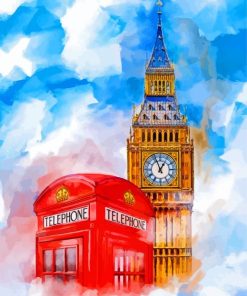 Abstract Big Ben London Paint By Numbers