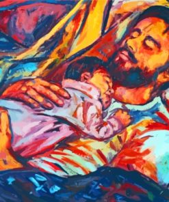 Father and Son Abstract Paint By Numbers