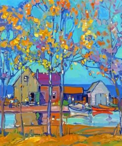 Abstract Fisherman Cottage Paint By Numbers