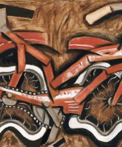 Abstract Old Bike Artistry Paint By Numbers