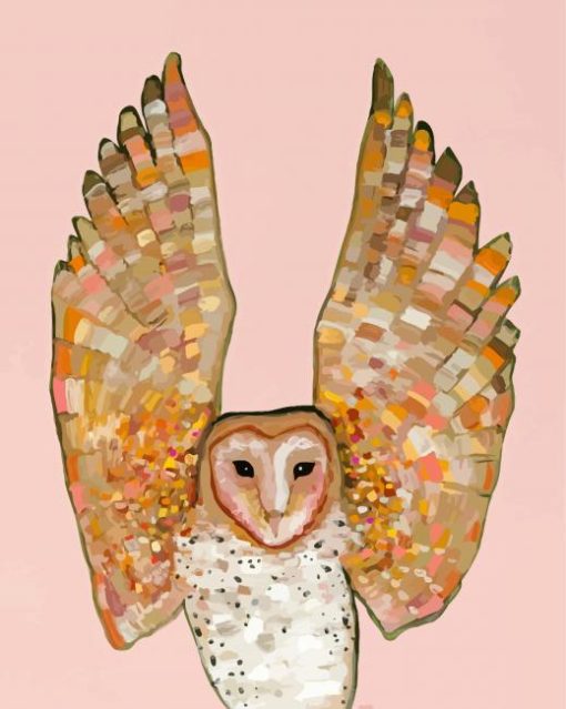 abstract-barn-owl-wings-paint-by-numbers