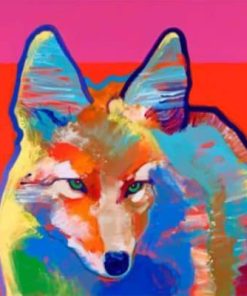 Colorful Coyote Wildlife Paint By Numbers