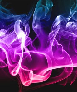 Colorful Abstract Smoke Paint By Numbers