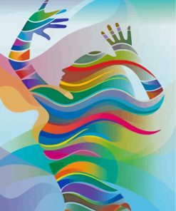 Colorful Cubist Woman Paint By Numbers
