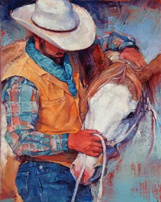 Wild West Cowboy and Horses Paint By Numbers