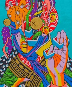 Abstract Colorful Illustrations Paint By Numbers