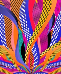 Geometric Colorful Abstract Paint By Numbers
