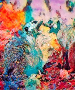 Colorful Meerkats Paint By Numbers