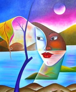 Colorful Mother Nature Face Paint By Numbers