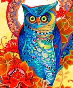 Colorful Abstract Owl Paint By Numbers