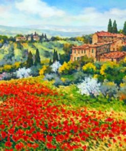 Tuscan Village Scene Paint By Numbers