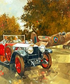 Retro Car Engines Paint By Numbers