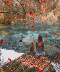 Autumn Adventures With Her Cat Paint By Numbers
