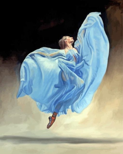 aeshetic-blue-Ballerina-paint-by-numbers